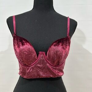 Victoria's Secret Velvet Wine Bralette